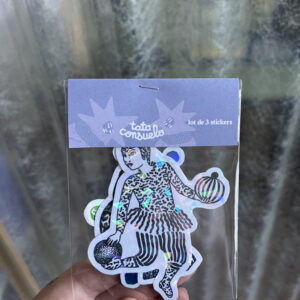 pack 3 stickers personnage dansant