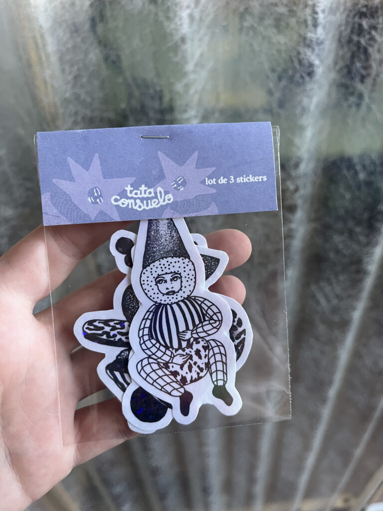 pack 3 stickers personnage pointu